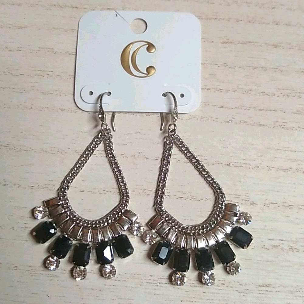 😻 3 For $15 Black & Bling Gem Chain Dangles